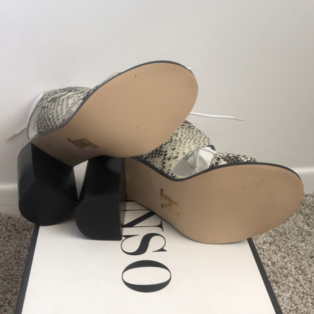 SENSO natural printed snake heeled sandals 8 US - Picture 5 of 5